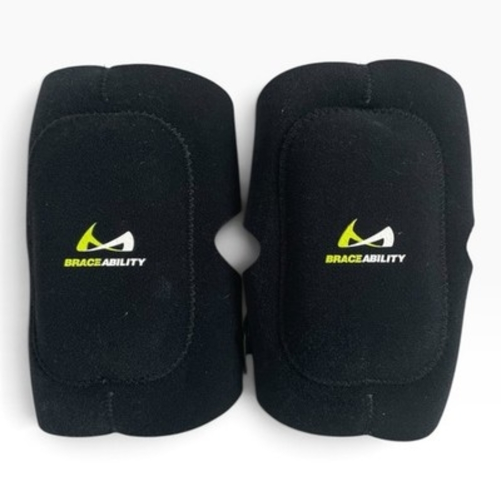 BraceAbility Knee Support Braces Pair Adjustable Compression One Size EXC